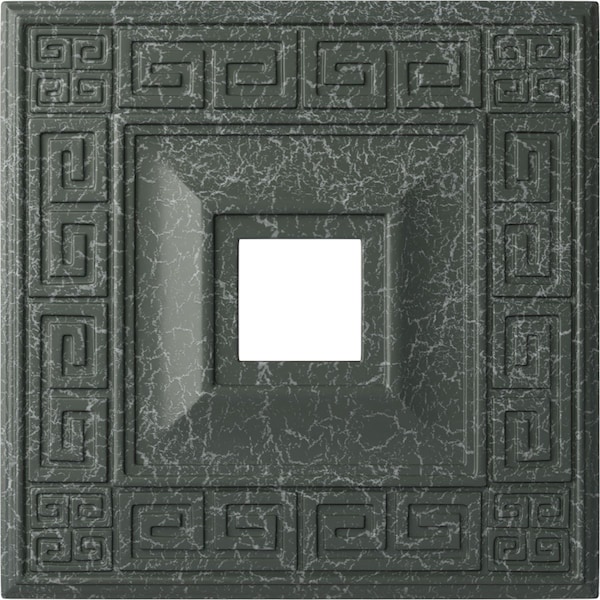 Ekena Millwork Eris Medallion (Canopies up to 9 7/8"), 18"W x 18"H x 3 1/2"ID x 1 1/8"P, Athenian Green Crackle CM18ERAGC - main